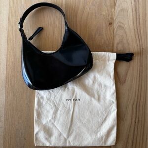 By Far Amber Glossed-Leather Bag